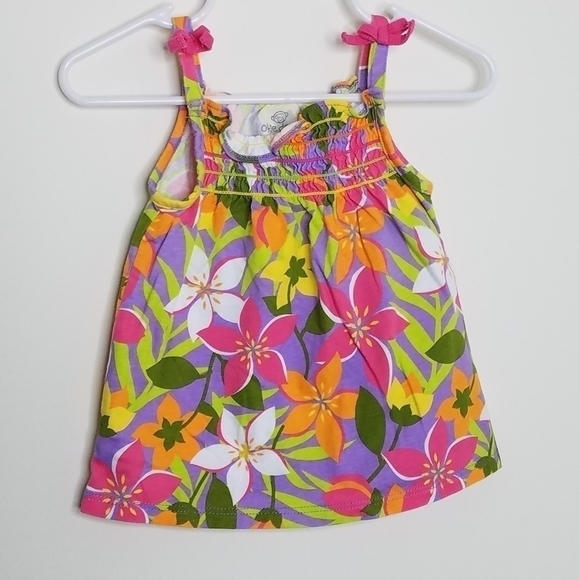 Set 2 Tank Top Shirt Smocking Flower Colorful 12m - Picture 2 of 6